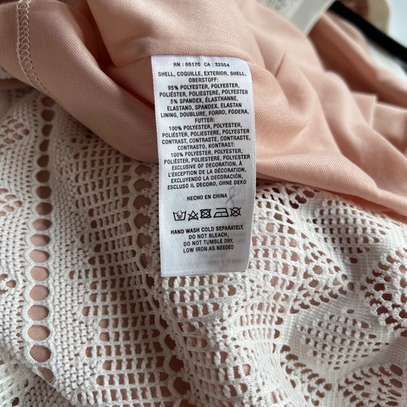 Anthropologie HD in Paris Coquette Off White Crochet Dress with Black Bow - Picture 6 of 8